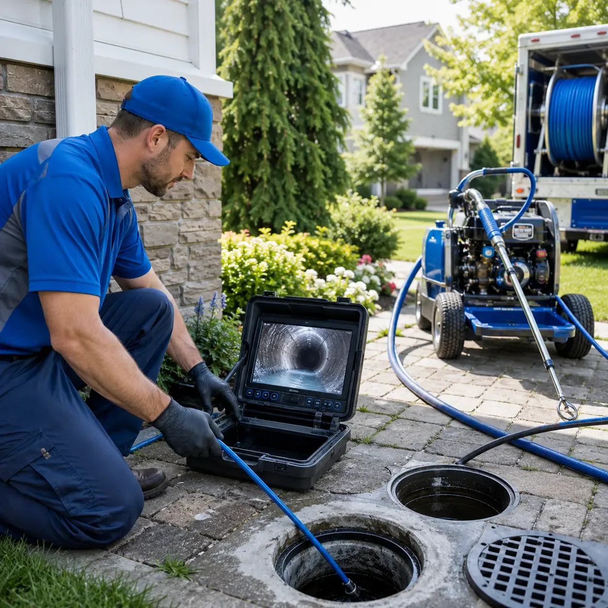Outdoor drain cleaning professionals serving New Riegel, OH