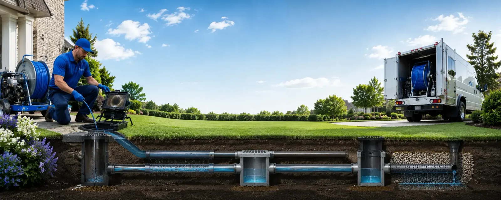 Outdoor drain cleaning information for New Riegel, OH